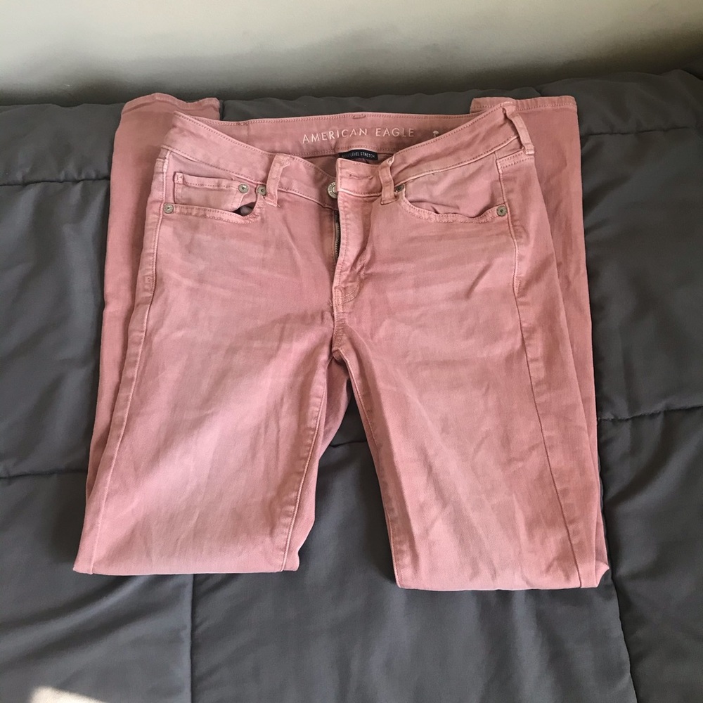 American Eagle Pink Skinny Jeans